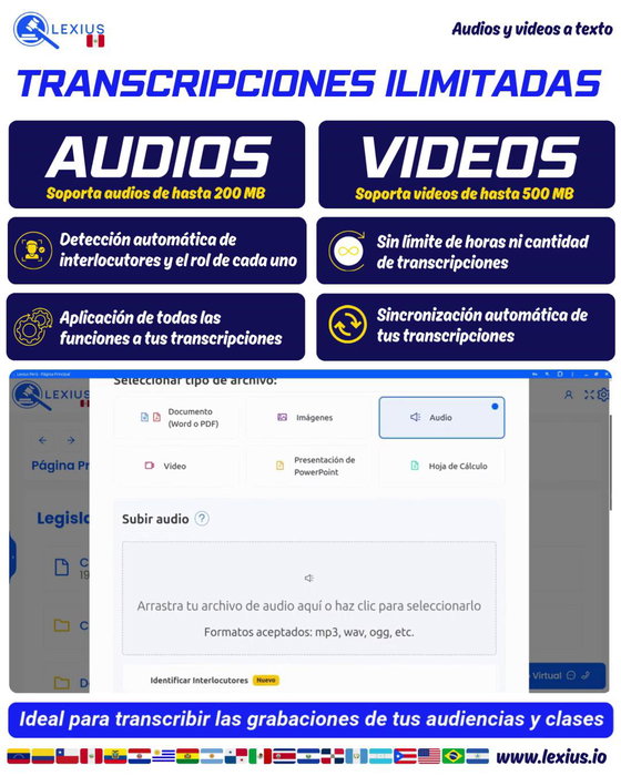 Transcripción de audio o video