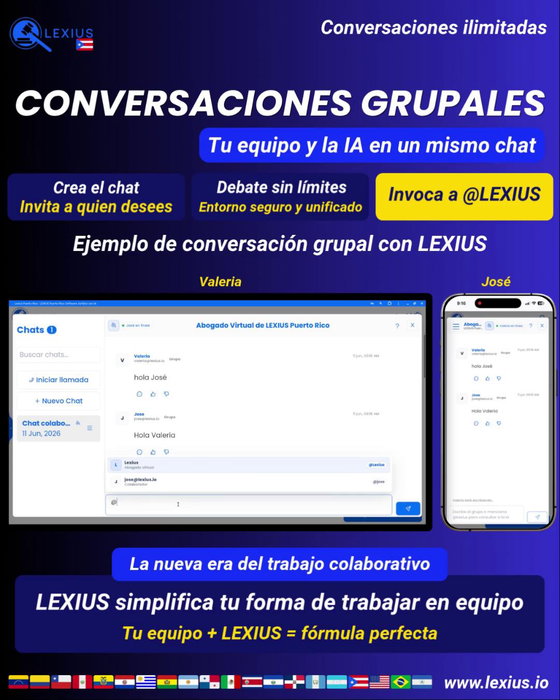 Conversaciones Grupales en LEXIUS