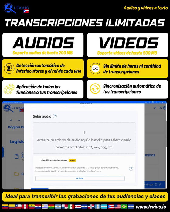 Transcribir audio o video