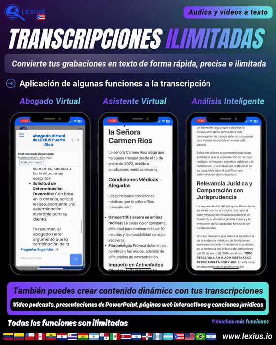 Transcribir audio o video