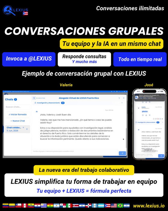 Conversaciones Grupales en LEXIUS