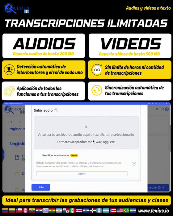 Transcribir audio o video