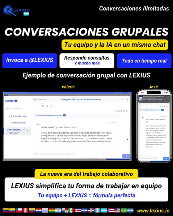 Conversaciones Grupales en LEXIUS