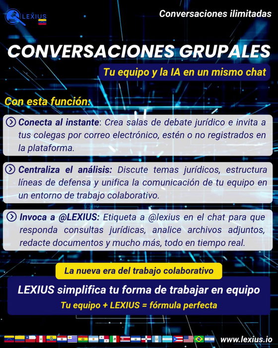 Conversaciones Grupales en LEXIUS