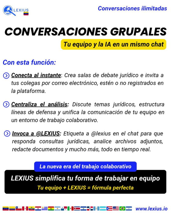 Conversaciones Grupales en LEXIUS