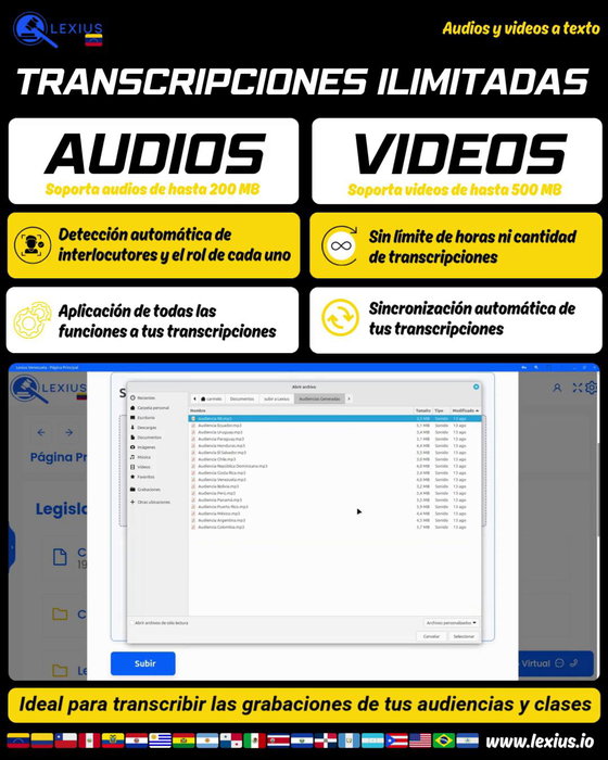 Transcribir audio o video