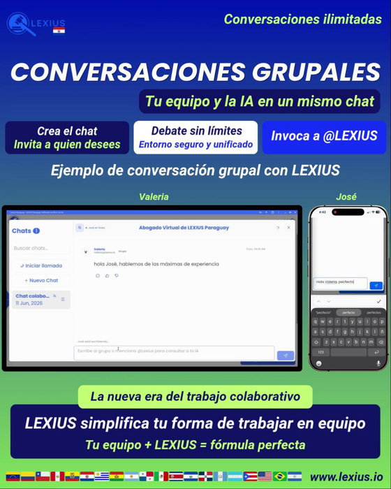 Conversaciones Grupales en LEXIUS