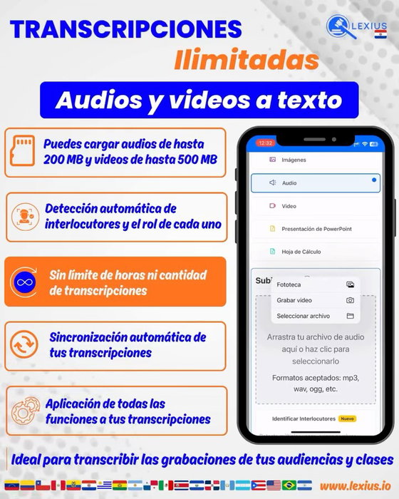 Transcripción de audio o video