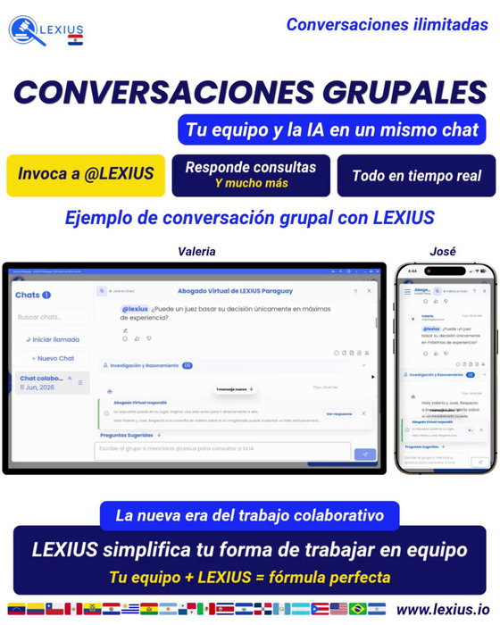 Conversaciones Grupales en LEXIUS