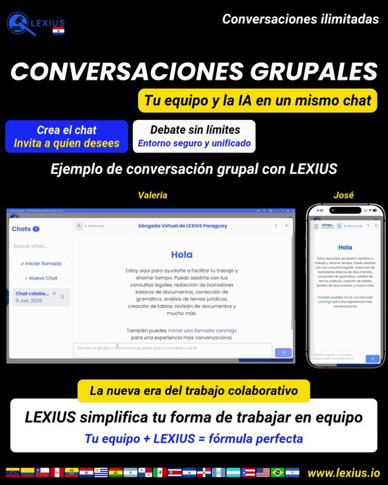 Conversaciones Grupales en LEXIUS
