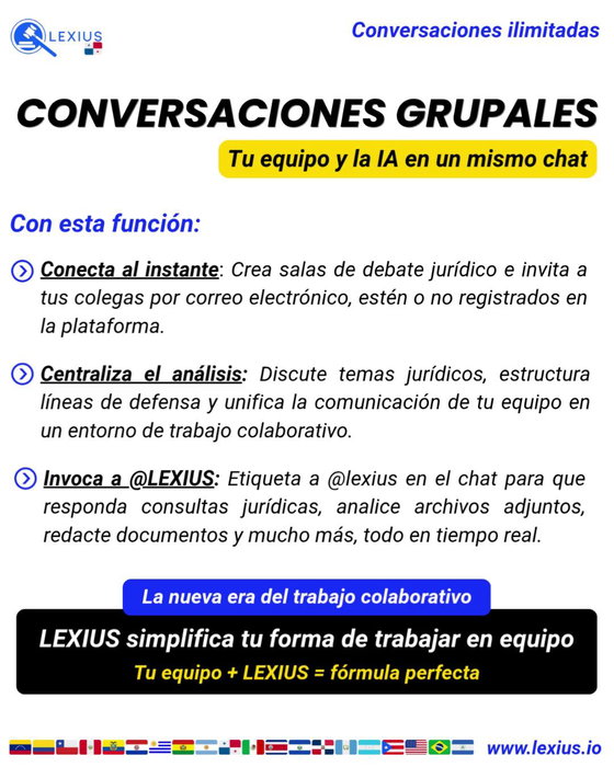 Conversaciones Grupales en LEXIUS