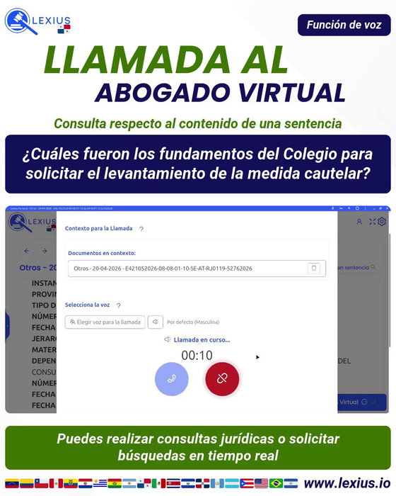 Llamadas de voz con el Abogado Virtual