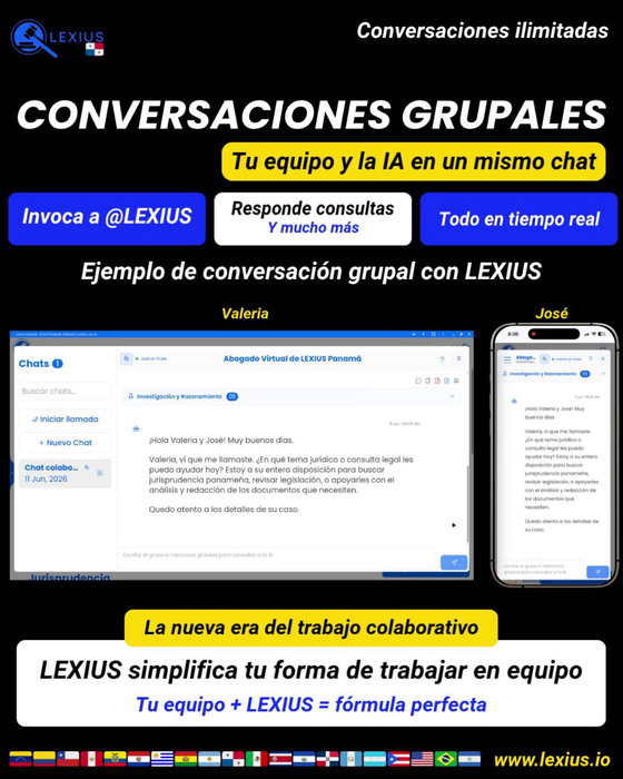 Conversaciones Grupales en LEXIUS