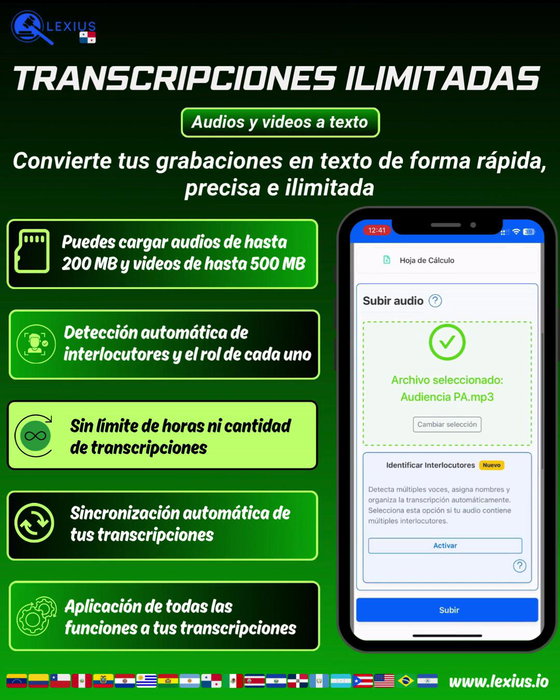 Transcripción de audio o video