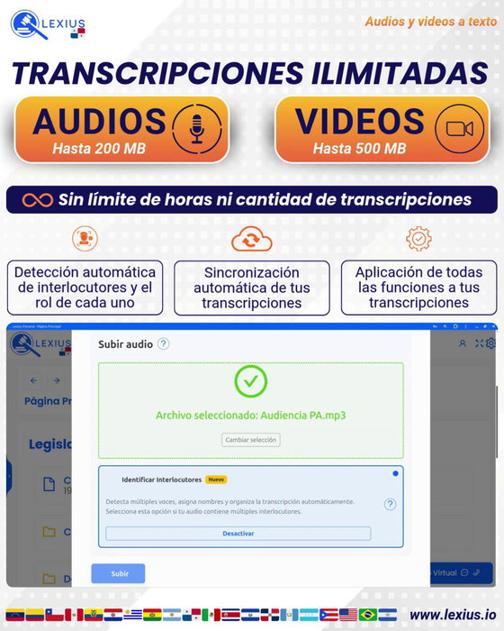 Transcribir audio o video