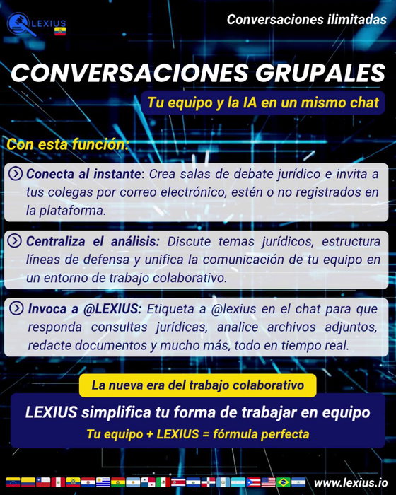 Conversaciones Grupales en LEXIUS