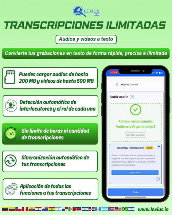 Transcribir audio o video