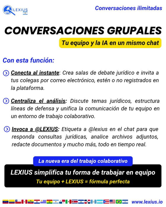 Conversaciones Grupales en LEXIUS
