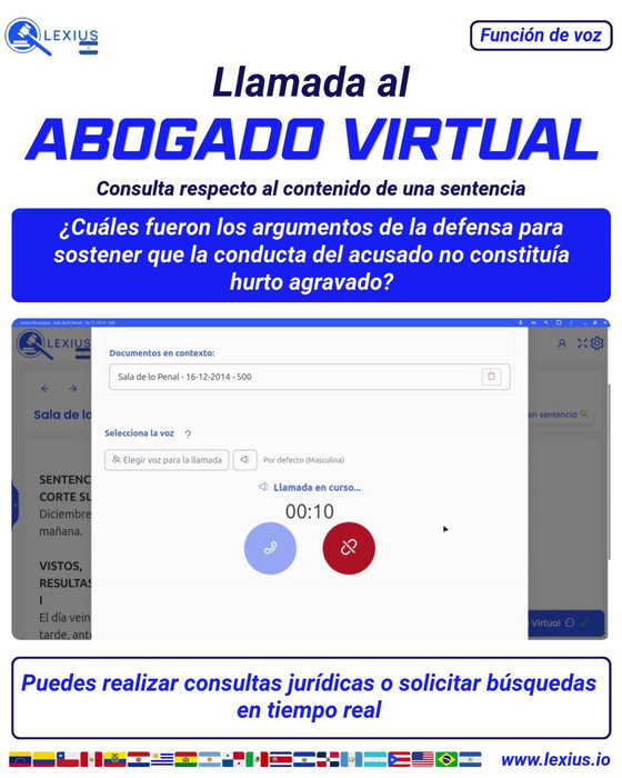 Llamadas de voz con el Abogado Virtual