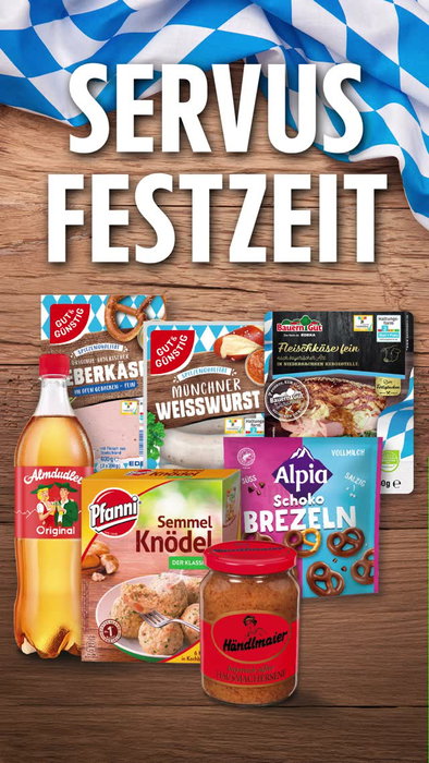 Servus Festzeit! 🥨✨ Hol dir den besten Hüttenzauber und echte Schmankerl-Mommante direkt nach Hause auf den Esstisch. Von saftigem Leberkäse und Münchner Weißwurst über fluffige Semmelknödel bis hin zum süßen Händlmaier Senf und kühlem Almdudler – wir haben alles für deine perfekte Brotzeit! 🤤🍻
Was ist dein absolutes Highlight bei einer ordentlichen Brotzeit? Schreib es uns in die Kommentare! 👇