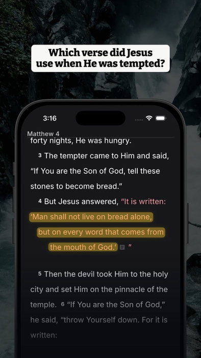 Which verse did Jesus use when He was tempted? Tracing His answer back to its setting can deepen how we think about trust when our needs feel urgent.
Jesus answers the temptation to turn stones into bread with Scripture from Deuteronomy 8:3 (BSB, Matthew 4:4; OpenBible cross-references). Moses recalls how God humbled Israel and supplied manna during hunger so they would understand their dependence on Him (BSB, Deuteronomy 8:3). The aligned wording “He gave you manna” includes Hebrew הַמָּן, from מָן (mân), defined as “the bread from Heaven that fed the Israelites for 40 years of wilderness wanderings” (Strong’s H4478). Calvin explains that the passage concerns God’s power to sustain bodily life even when ordinary supplies fail. Matthew Henry observes that Jesus appealed to written Scripture and warns against taking wrong courses to meet pressing needs (John Calvin on Deuteronomy 8:3; Matthew Henry on Matthew 4:1-11).
Download Lux for free and continue studying the passage. Link in bio.