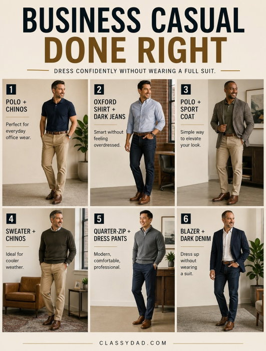 Business casual doesn't mean boring, and it definitely doesn't mean sloppy. It's about finding the balance between sh…