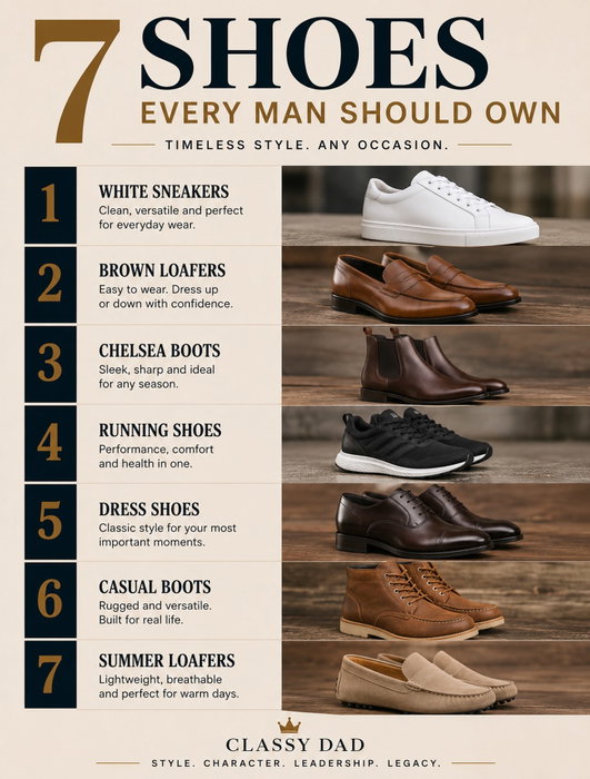 A great wardrobe doesn’t start with more shoes.👞 👟 

It starts with the right shoes.

These 7 timeless pairs will c…