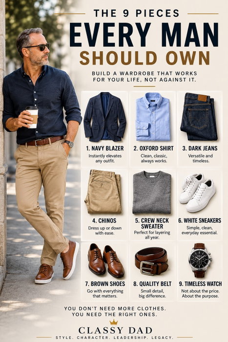 You don't need a bigger wardrobe. You need a smarter one.

Start with these 9 timeless essentials, and you'll be read…