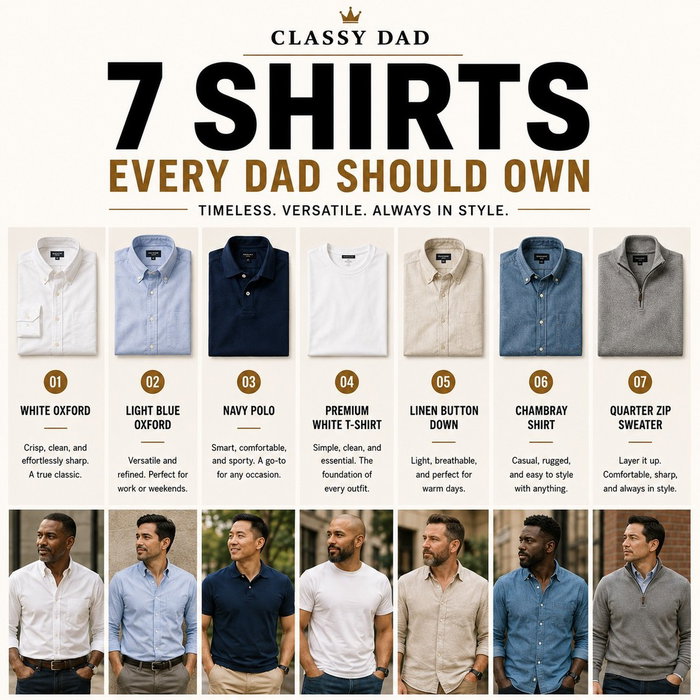 These 7 timeless shirts will cover nearly every occasion, from work and church t