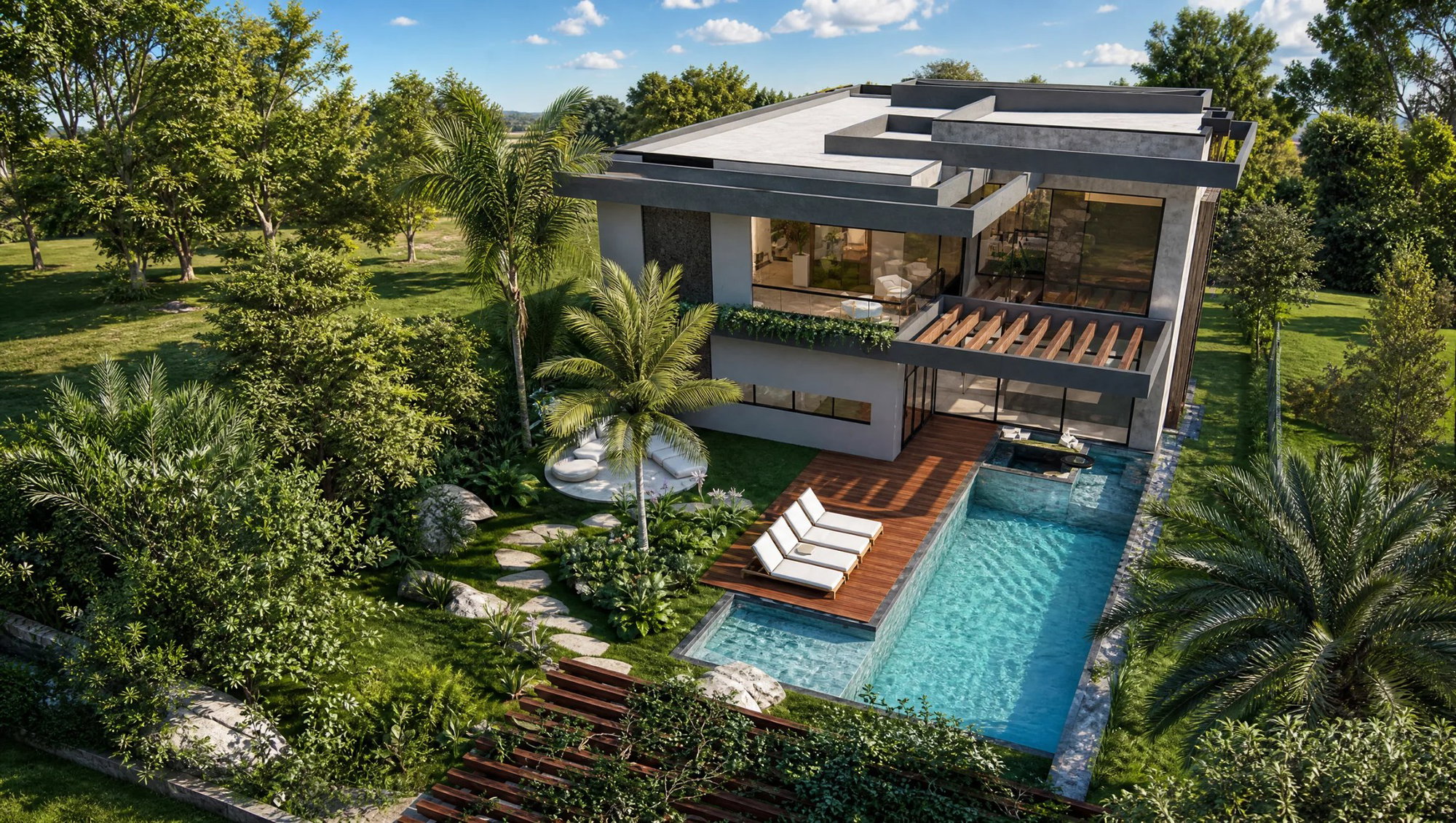 CONEXÃO PERFEITA ENTRE ARQUITETURA E NATUREZA

📍 Itu SP
📐 Área Construída: 465 m²

Projetar uma casa de 465 m² num terreno de 1.010 m² exi