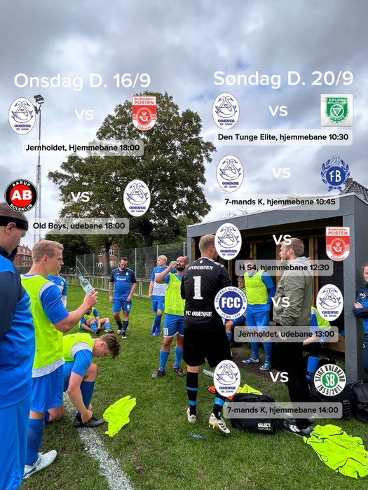 UGENS KAMPE⚽️

Og ja 7-mands K har hele 2 kampe på samme dag💪🏼