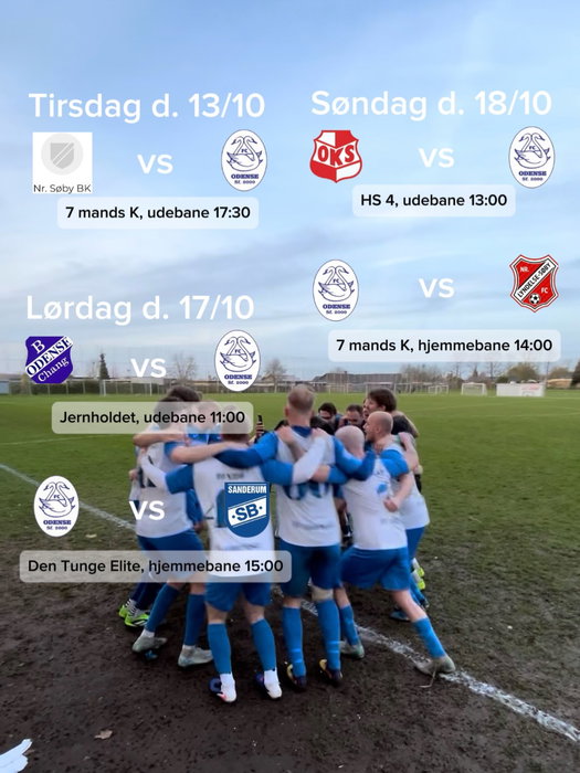 UGENS KAMPE ⚽️

HUSK at “slaget om Sanderum” sker på lørdag, når Den Tunge Elute møder Sanderum boldklub på hjemmebane!🔥

Der er lagt op til en festlig dag på stadion, og vi håber, at både klubbens medlemmer, venner og alle lokale i Sanderum vil komme og bakke holdet op. 🙌

🏠 Klubhuset holder åbent
🍺 Kolde øl
🌭 Grillen tændes
⚽️ Og selvfølgelig masser af fodbold og lokal rivalisering!

Vi ses på stadion – lad os skabe en fantastisk stemning! 💙⚽️