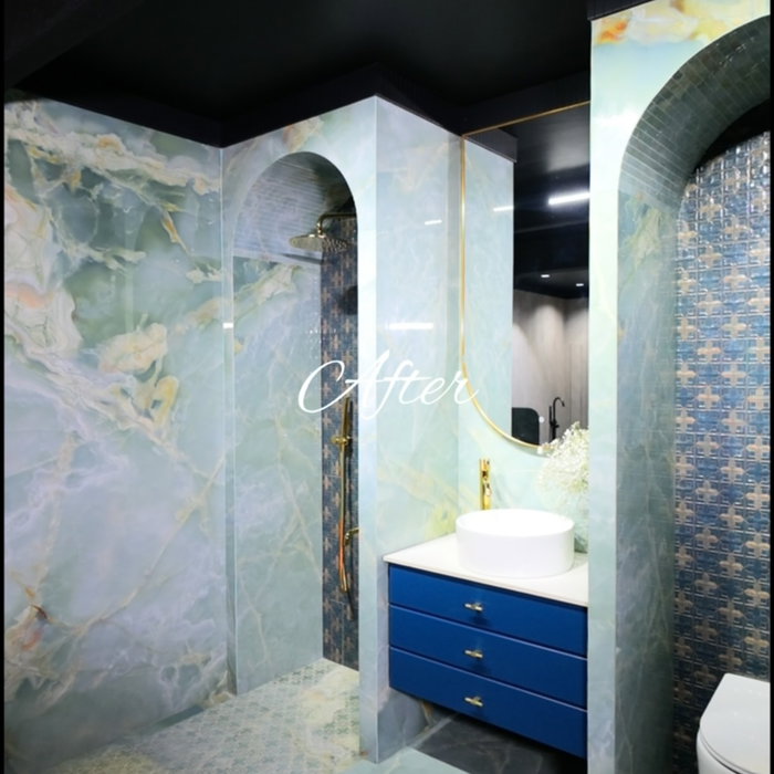 From dated to dreamy. A complete bathroom transformation, proof that the right design can make all…