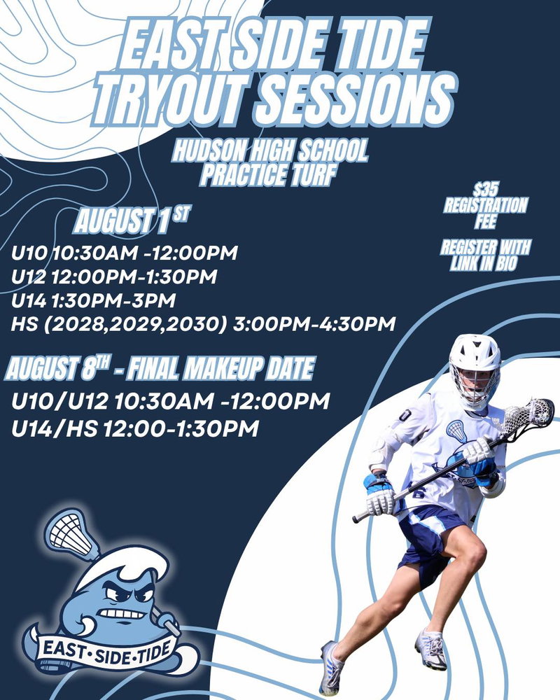 Here are our remaining tryout sessions for our Summer 2027 Teams.

There is limited roster availability with the 28/29 roster (our returning guys), but plenty of opportunity left with the remainder of our Summer '27 Teams!

Want to know more about the Tide? Check out our website, email us, or give Coach Velte a call.

What are you waiting for? Get registered for tryouts today! We can't wait to see you there.
