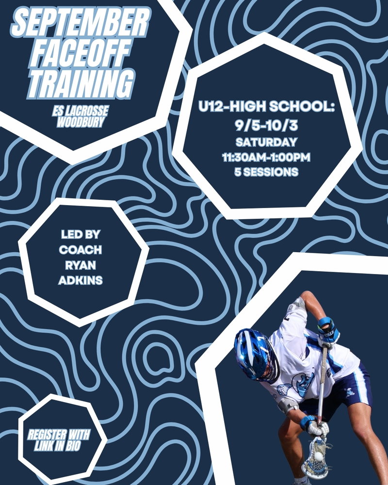 We are thrilled to announce we are now offering faceoff training!

All players U12 and older are welcome. No experience necessary.

Spots are limited so register today!