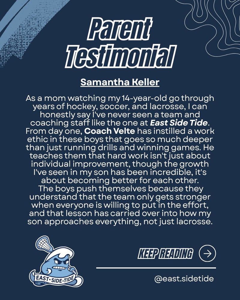 Curious about playing for the Tide but still on the fence? Listen to one of our very happy parents Samantha!

Thank you Samantha for your kind words and everything you do to support The Tide!