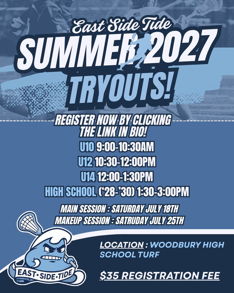We're growing! We're happy to announce we're adding U10, U12, and U14 teams for next year.
Hit the link in bio to register. We can't wait to see you there!
Questions? DM on IG or email Info@Eastsidetide.com