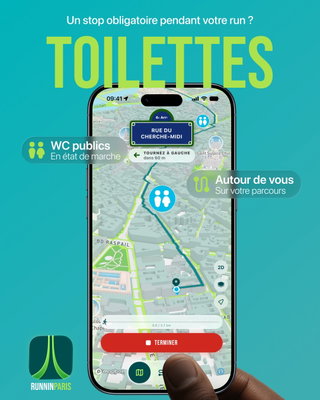 Km 6. Tout allait bien. 🏃‍♂️
Puis vient la seule question qui compte vraiment : est-ce que je tiens jusqu’à la maison ? 🚻

Les WC publics 