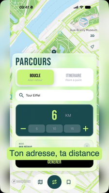 L’appli pour courir cet été à Paris 🏃‍♂️
Des parcours sur-mesure basés sur :
- parcs & arbres 🌳
- point d’eau 💧
- aires piétonnes 🚶‍♀️
-
