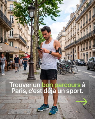 Trouver un bon parcours de running à Paris, ça devrait pas prendre 20 minutes.

Entre les feux rouges, les trottoirs bondés, les rues full b