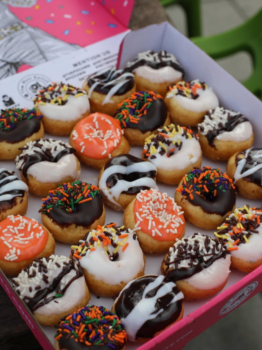 Cloudy weather calls for mini sweet treats ☁️🍩 Brighten up a grey fall day with