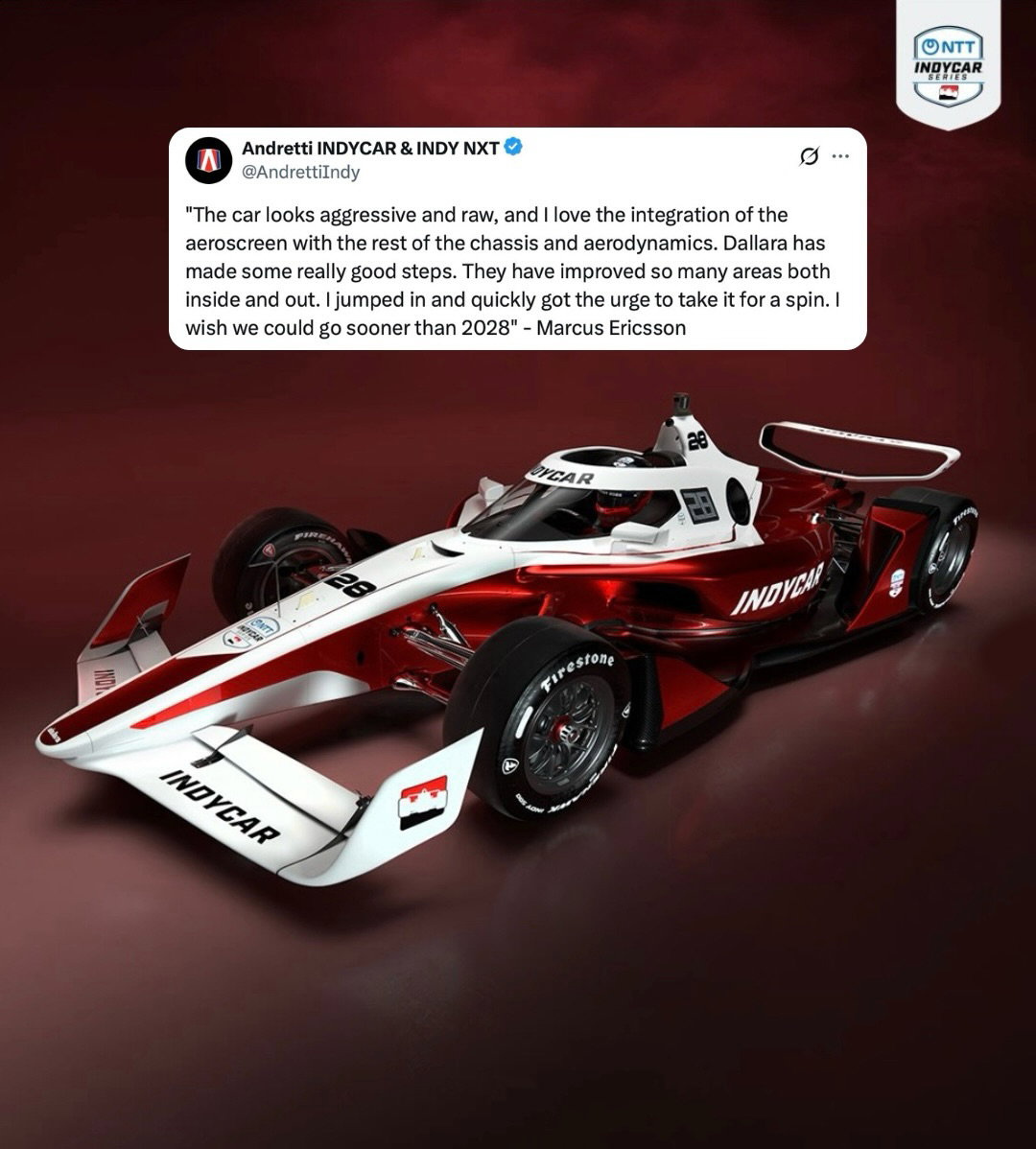 An Instagram post for INDYCAR
