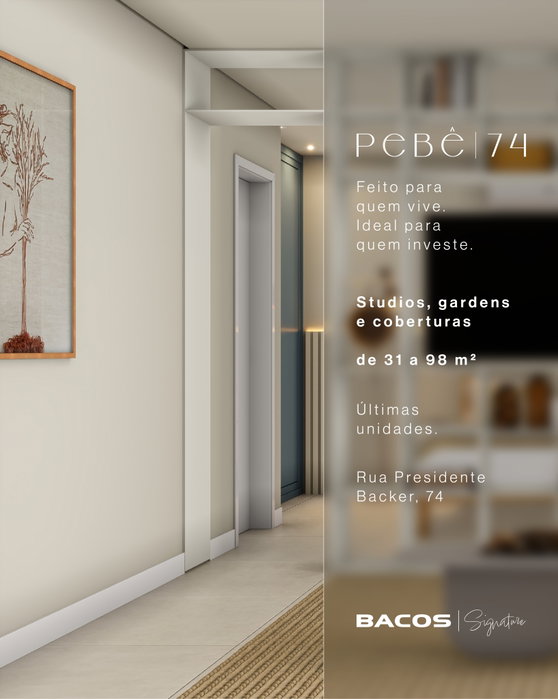 No PEBÊ 74, arquitetura contemporânea, plantas inteligentes e facilidades para o dia a dia se encontram em um dos end…