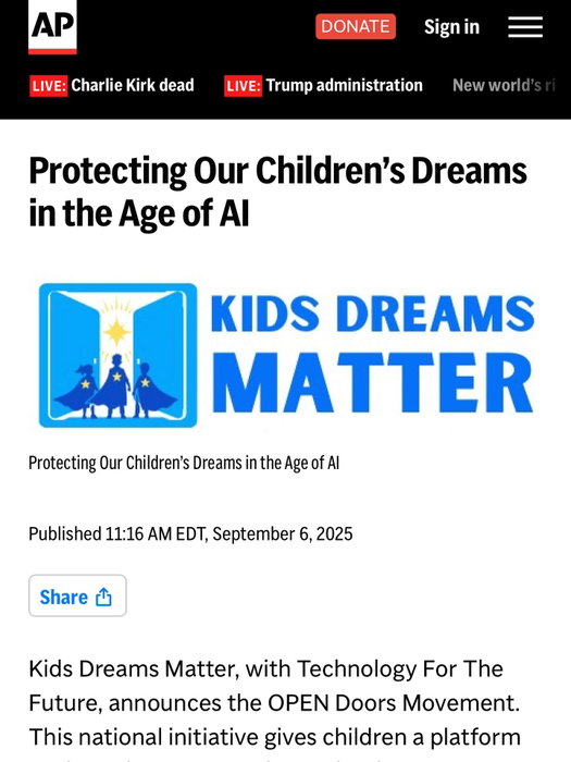 How do you feel about your child’s future in the age of ai? Let’s stand up to let children’s dreams guide how we open doors to the future of ai and technology.