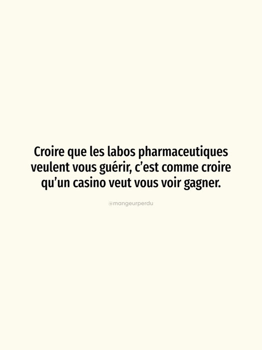 L’industrie pharmaceutique a évidemment permis des avancées extraordinaires. De…