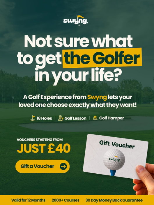 Never buy a golfer the wrong gift again ⛳️

Swyng vouchers let them choose the perfect experience: 1