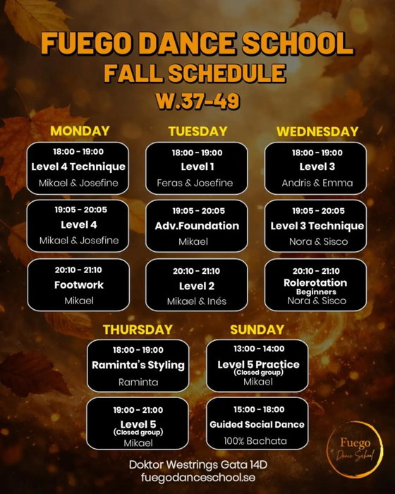 New fall semester at Fuego 🍁

Join our 12-week au