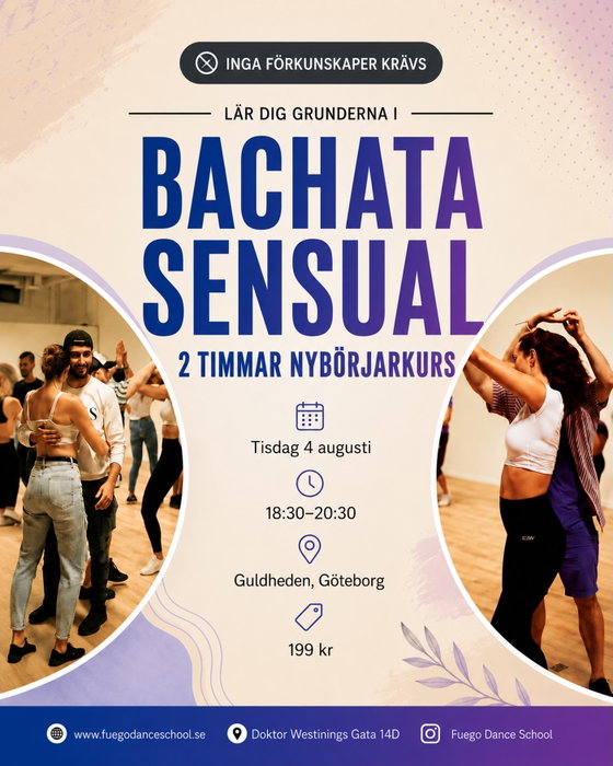 ✨ Testa Bachata Sensual på Fuego – inga förkunskap
