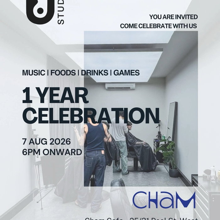 You’re Invited! 🎉
Join us as we celebrate UR Studio’s 1st Birthday!
📍 Cham Cafe
25/31 Peel St, W