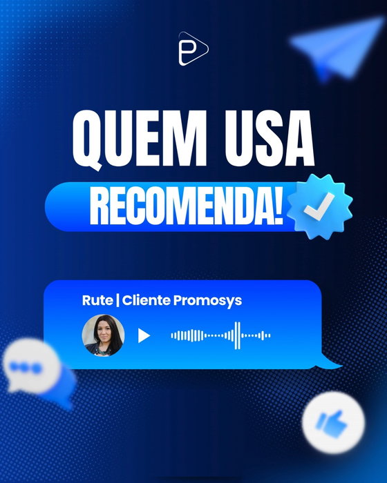 Quem usa o Promosys no dia a dia sabe a diferença que ele faz. 💙 Olha o que essa cliente, que atua com o convênio Exército, contou sobre a experiência dela com a plataforma.